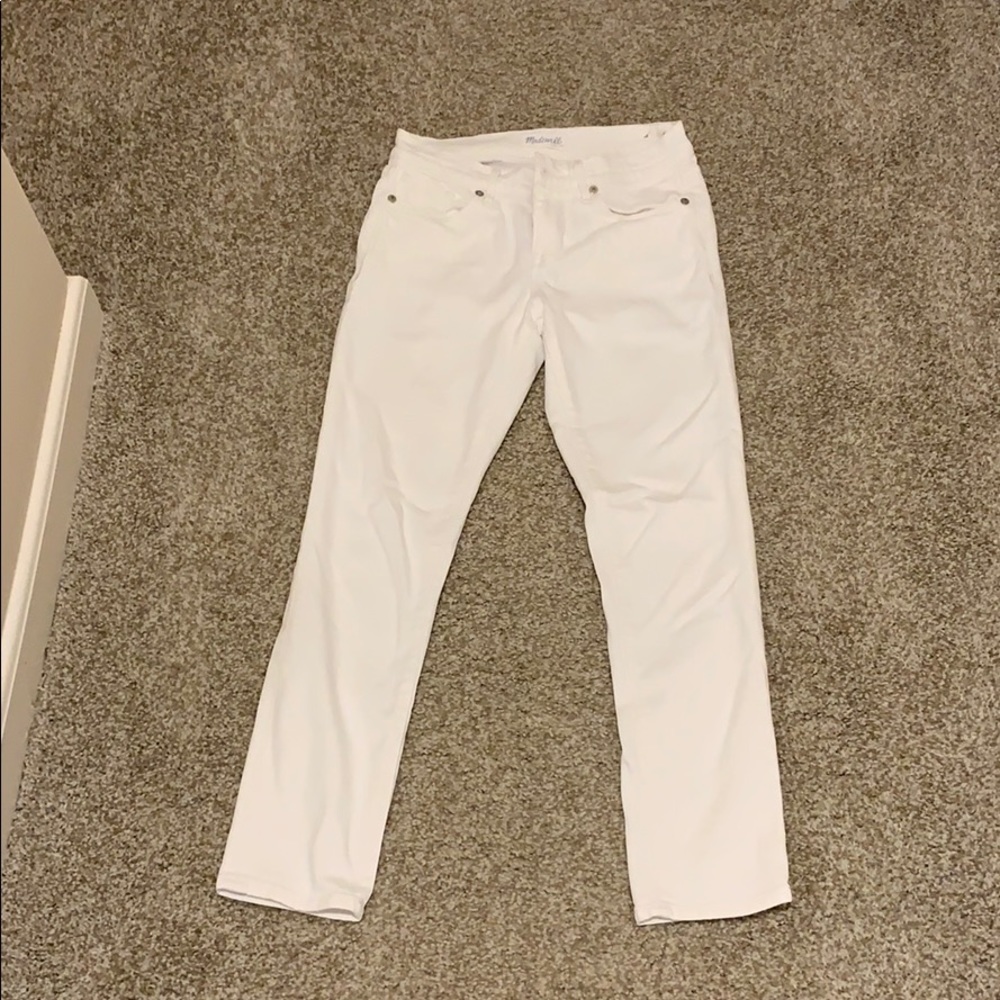 Madewell white (ankle crop) jeans